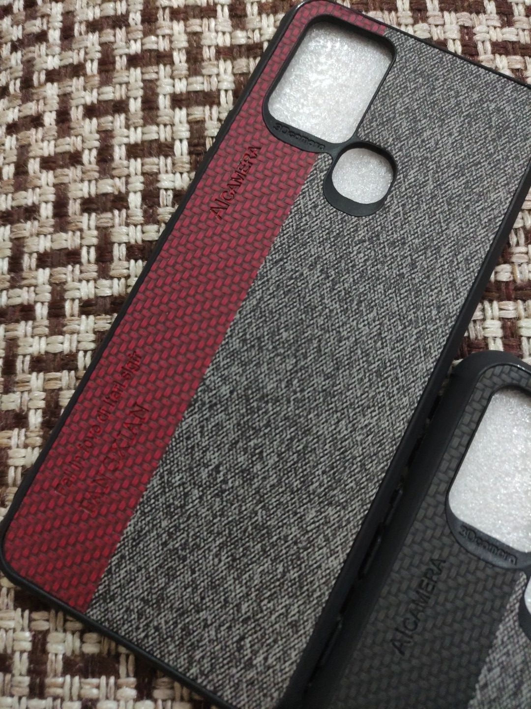 Infinix Hot 10 Soft Silicone Fabrics Stripe Design Back Cover