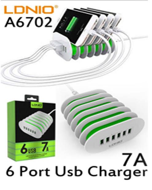 Charging Hub LDNIO 6in1 7A Auto ID Desktop Charger