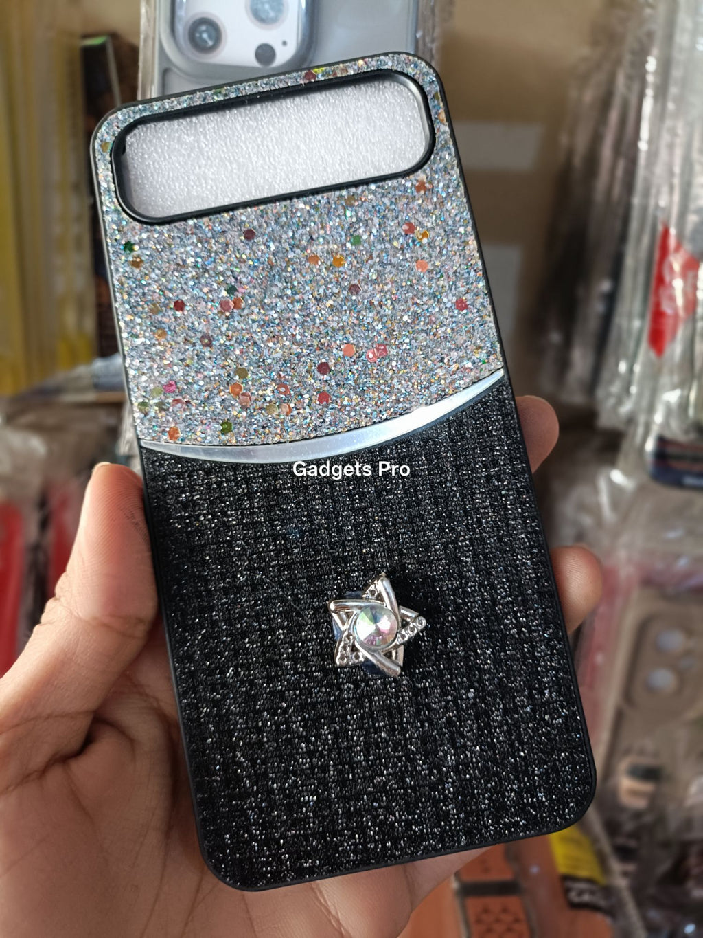 Infinix Smart 10Plus Fancy Soft Silicone Glitter Star Back Cover
