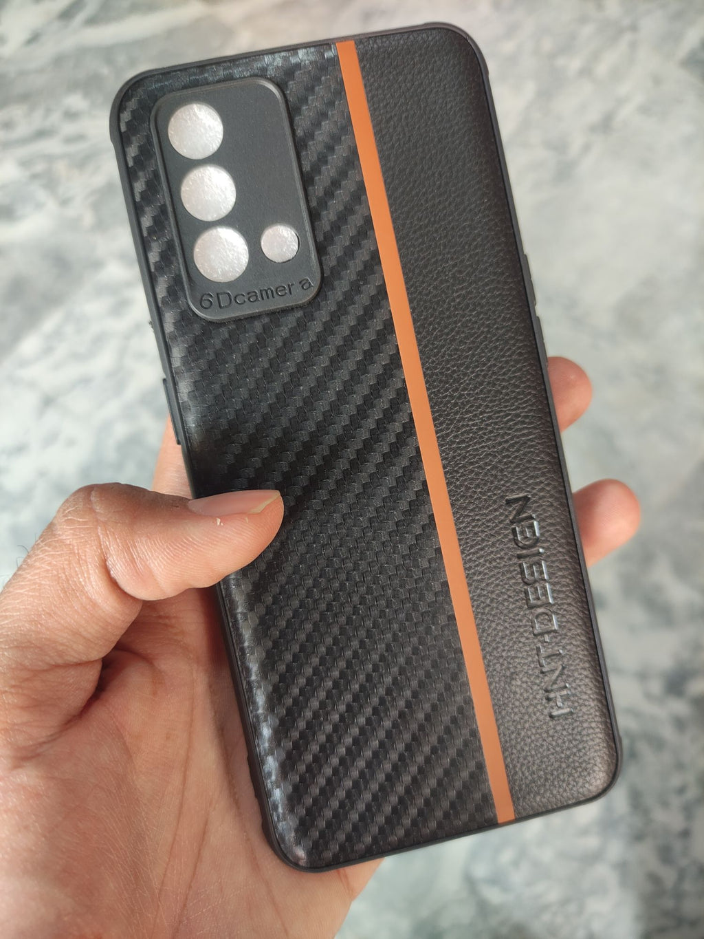 Oppo F19 Soft Camera Protection Tecture Design back cover