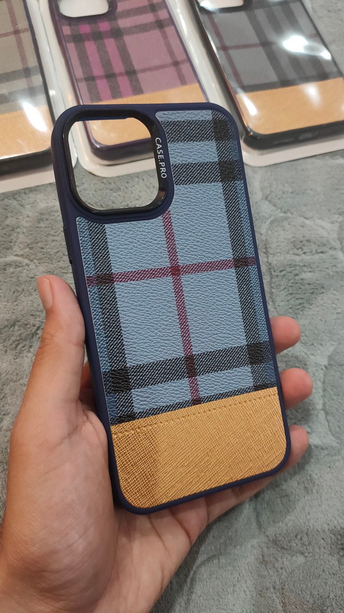 CASEPRO iPhone 12 Pro Max 6.7 PU Dual Tone Leather Back Case