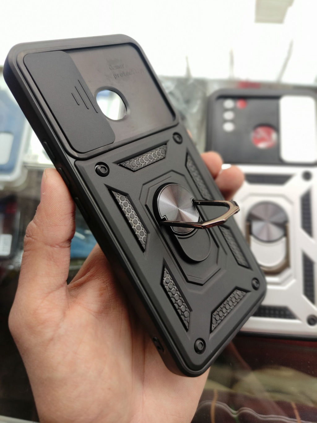 Infinix Smart5 Shockproof Camera Slider Ring back cover