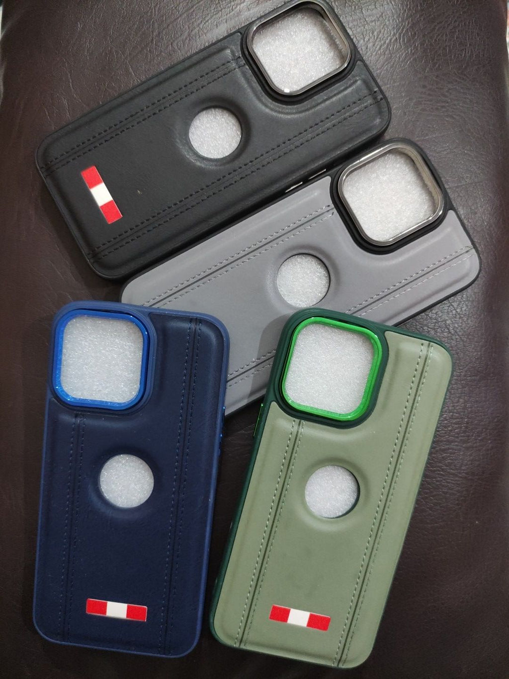 iPhone 14 Pro Max Luxury PU Leather Back Cover