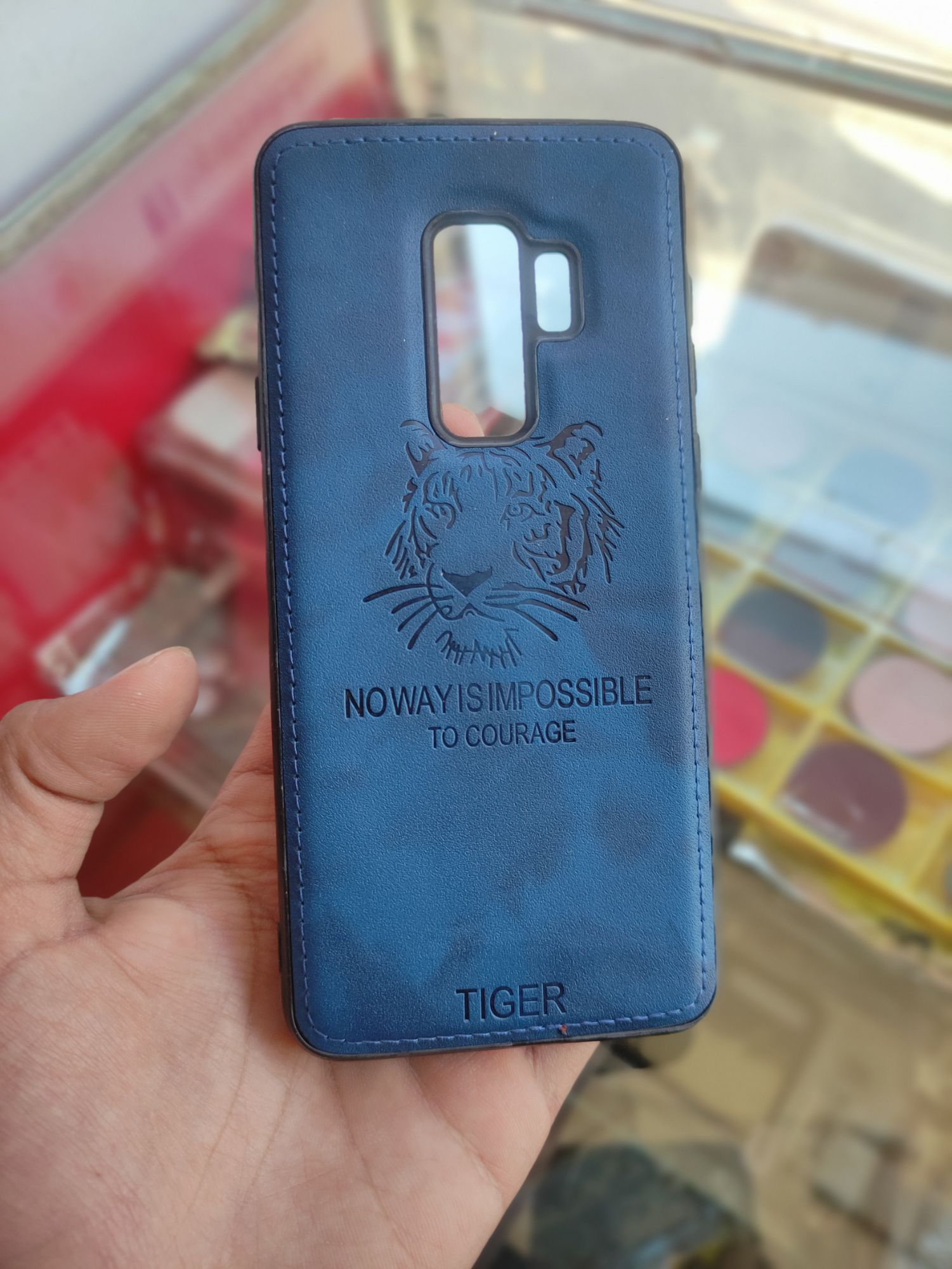 Samsung S9 Plus Soft tiger Print Fabric back cover