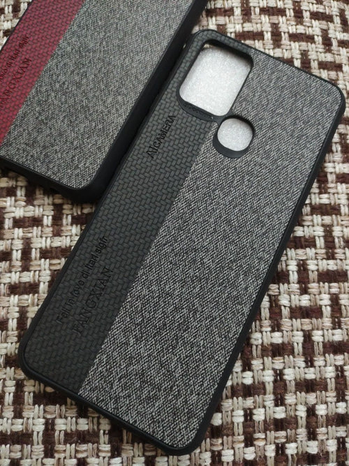 Infinix Hot 10 Soft Silicone Fabrics Stripe Design Back Cover