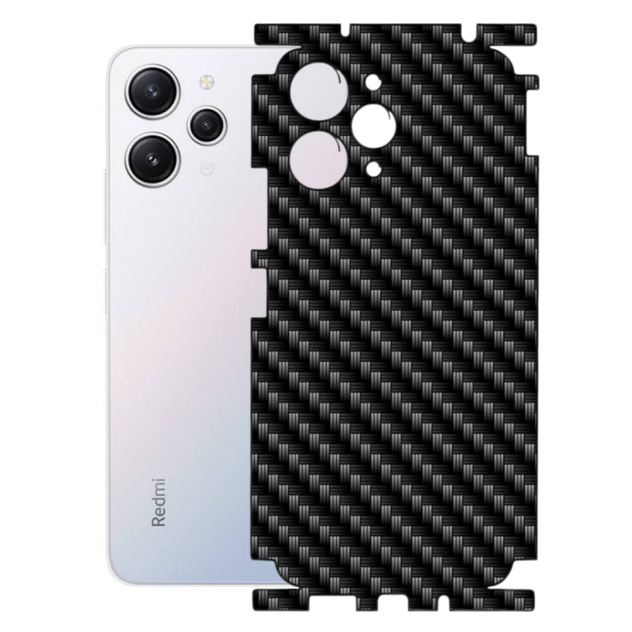 Redmi 12 Carbon Fibre Texture Full Body Skin Wrap