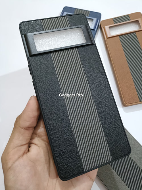 Google Pixel 6 Pro PU Carbon Fiber Design Back Cover