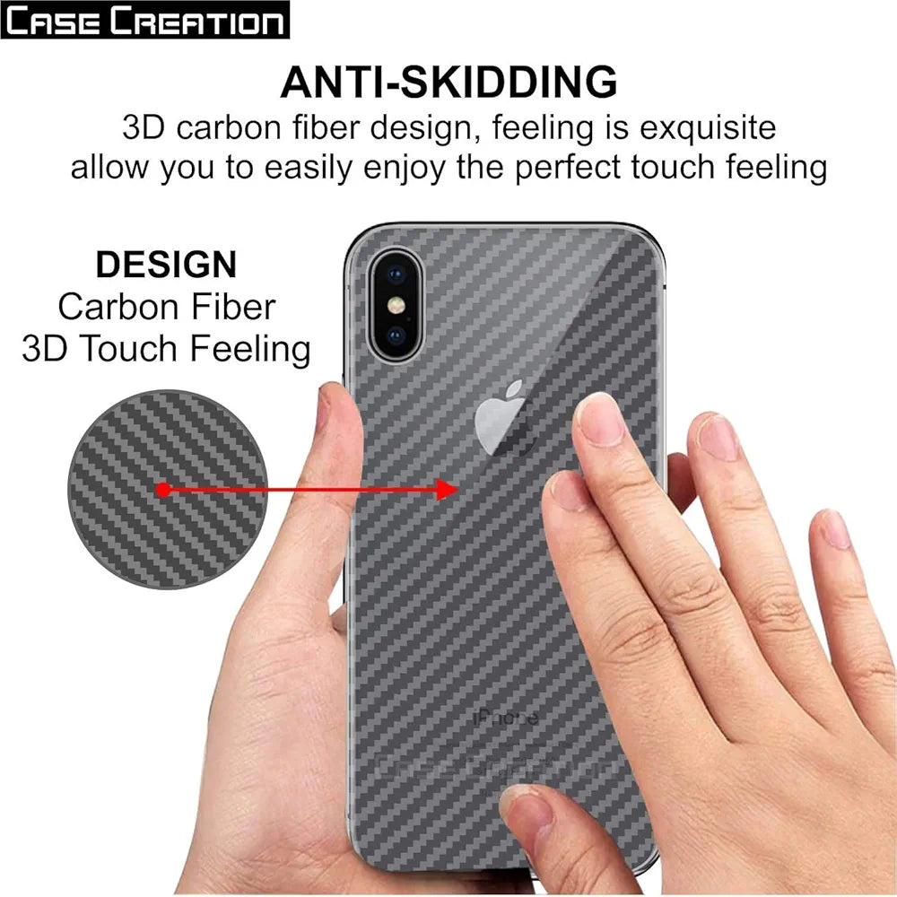 iPhone X/XS/XR/XS Max Premium Quality Clear Carbon Fiber Back Sheet