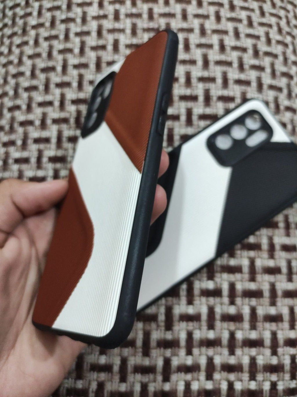 Oppo Reno 6 4G Soft Silicone Fabrics Stripe Design Back Cover