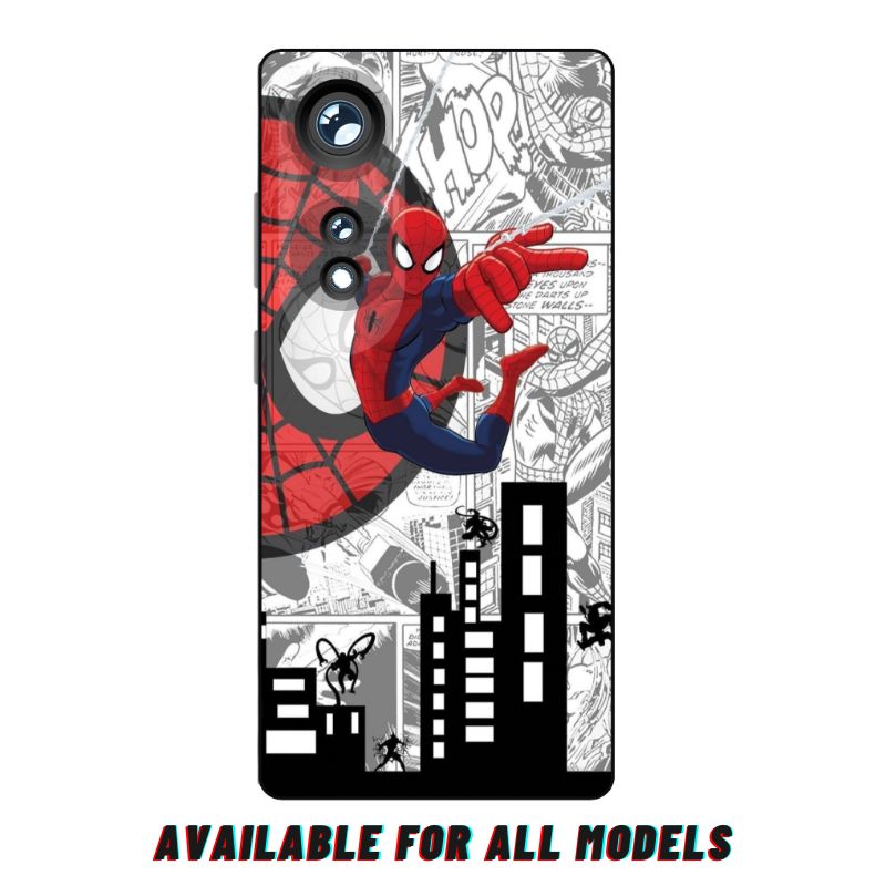 Oppo A60 Spiderman 3D Emboss Full Skin Wrap Back Sheet