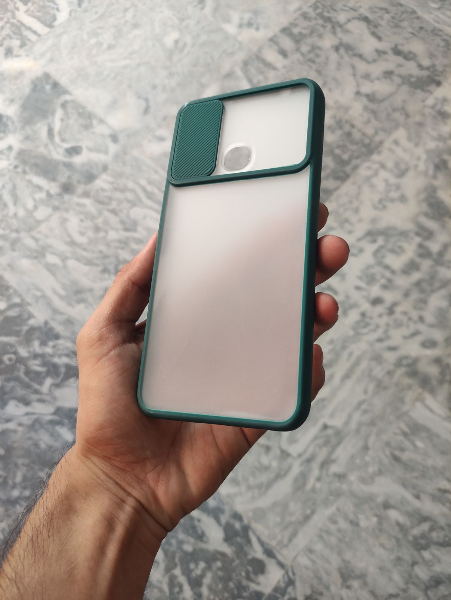 Vivo_Y50/Y30 Matt Transparent Camera Slider Back Cover