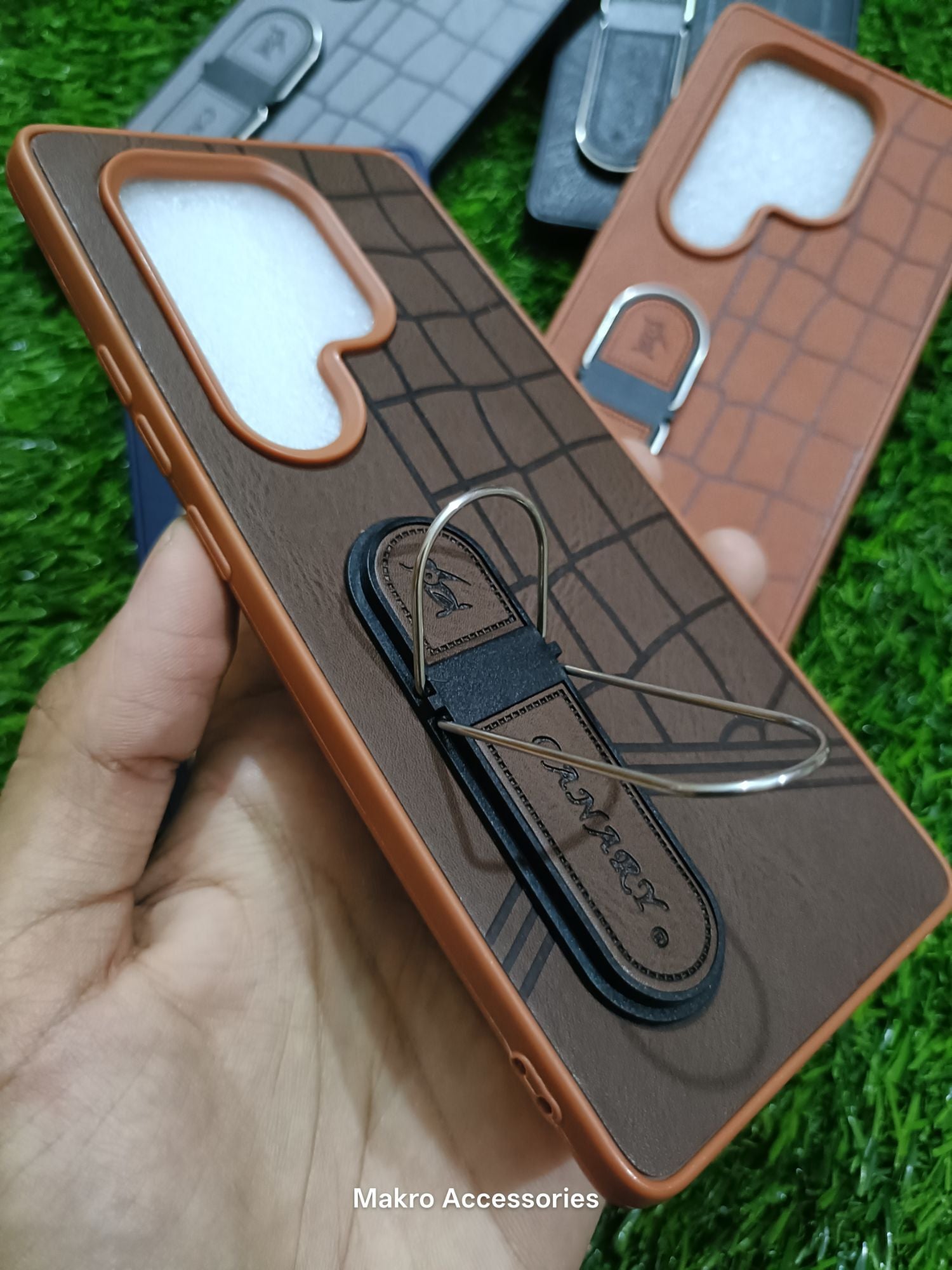 Itel S25 Ultra Soft Silicone Leather Design Dual Kickstand Back Cover