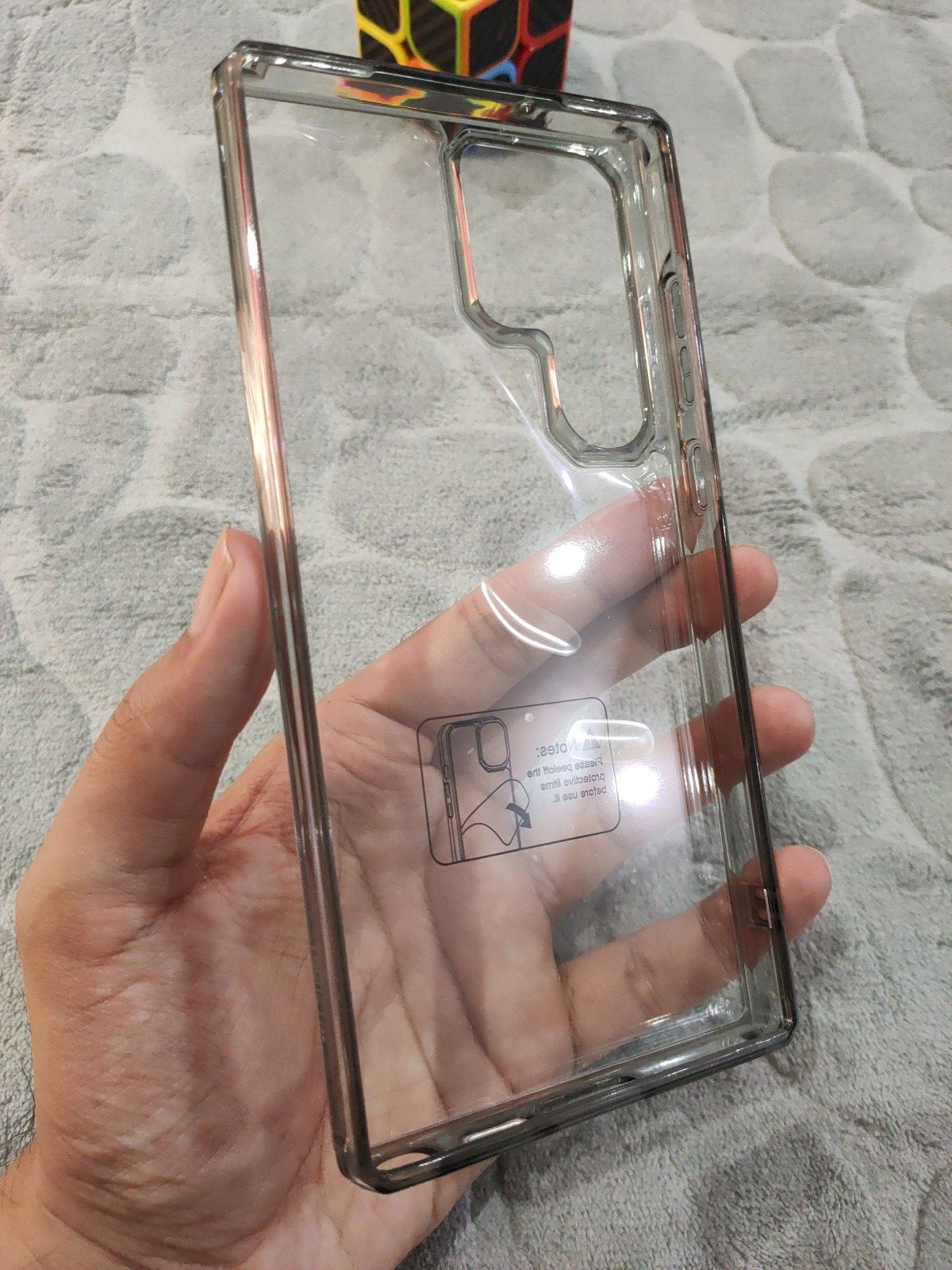 Samsung S23 Ultra Tech21 Evo Clear Dust Proof Net Shockproof Bumper Back Case