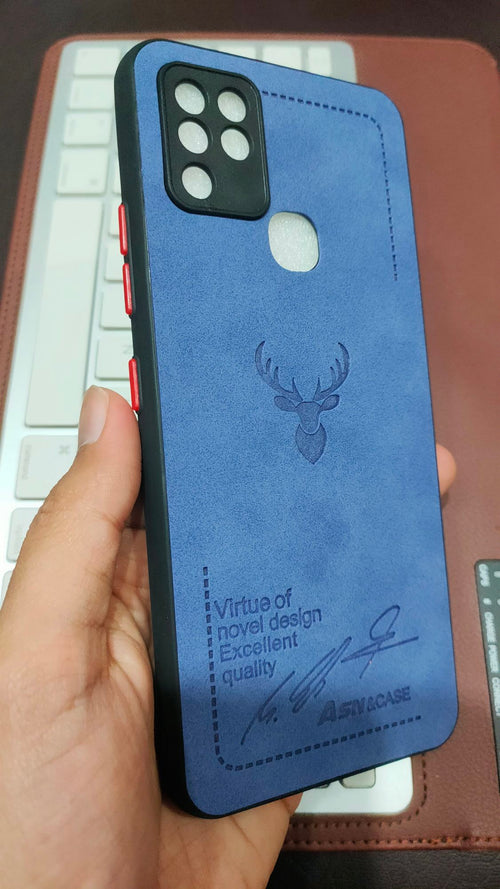 Infinix Hot 10 Premium Quality Camera Protection PU Leather Back Cover