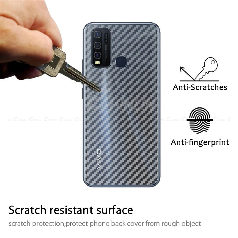 Vivo_Y20 Carbon Fiber Transparent Back Protective Sheet