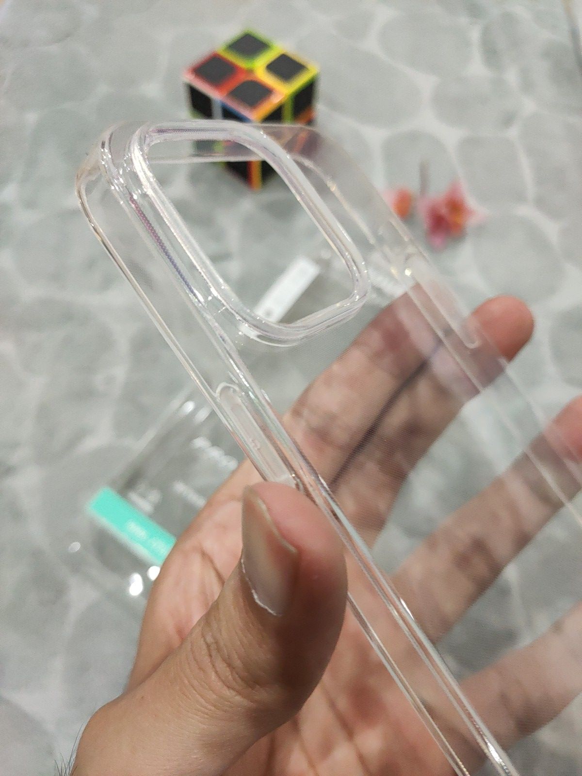 EOURO iPhone 14 Pro Max Clear Camera Protection Silicone Case