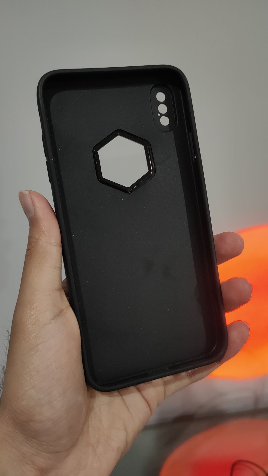 iPhone XS Max Camera Protection Logo Hole Silicone Back Case Cover