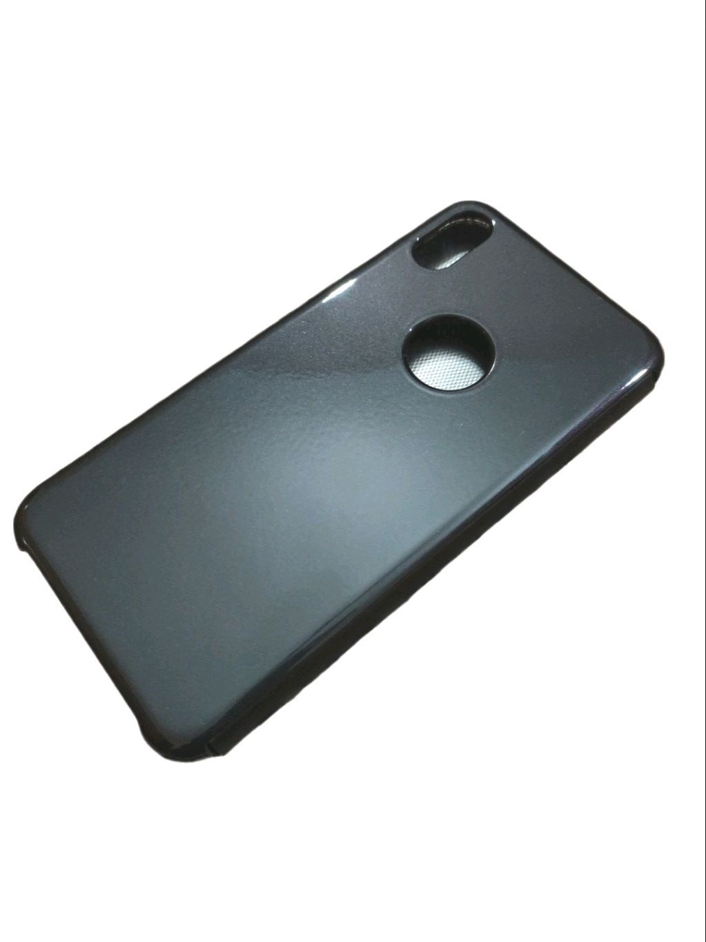 iPhone XS Max PC Clear Carbon Fiber View Flip Cover