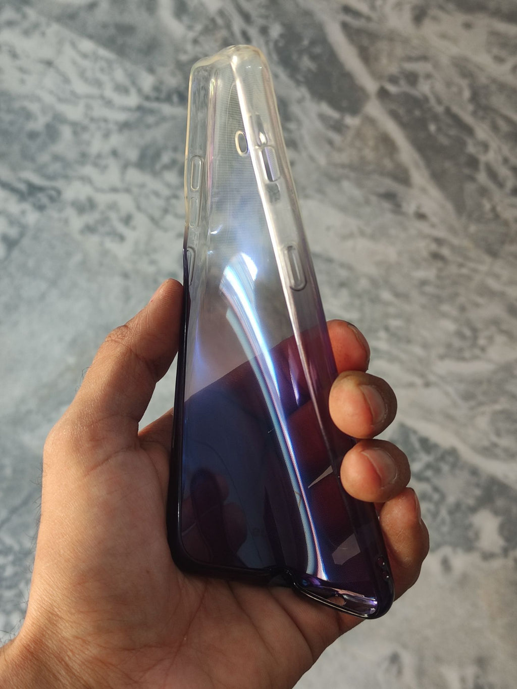 Samsung Galaxy A8 Plus 2018 Soft Silicone TPU Transparent Gradient Colour Back Cover