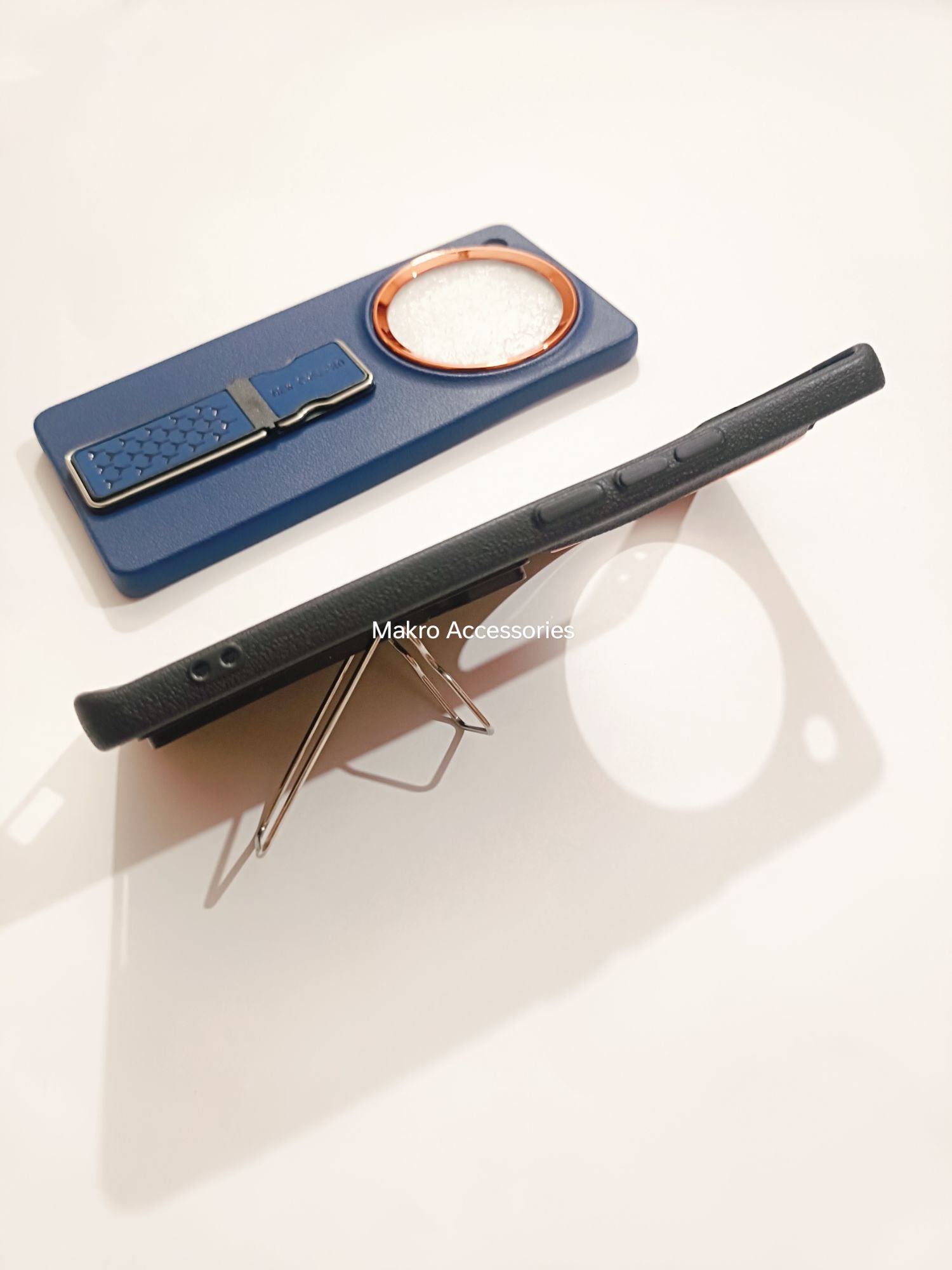 Infinix Zero 40 4G Soft Silicone Leather Tecture Design Kickstand Back cover