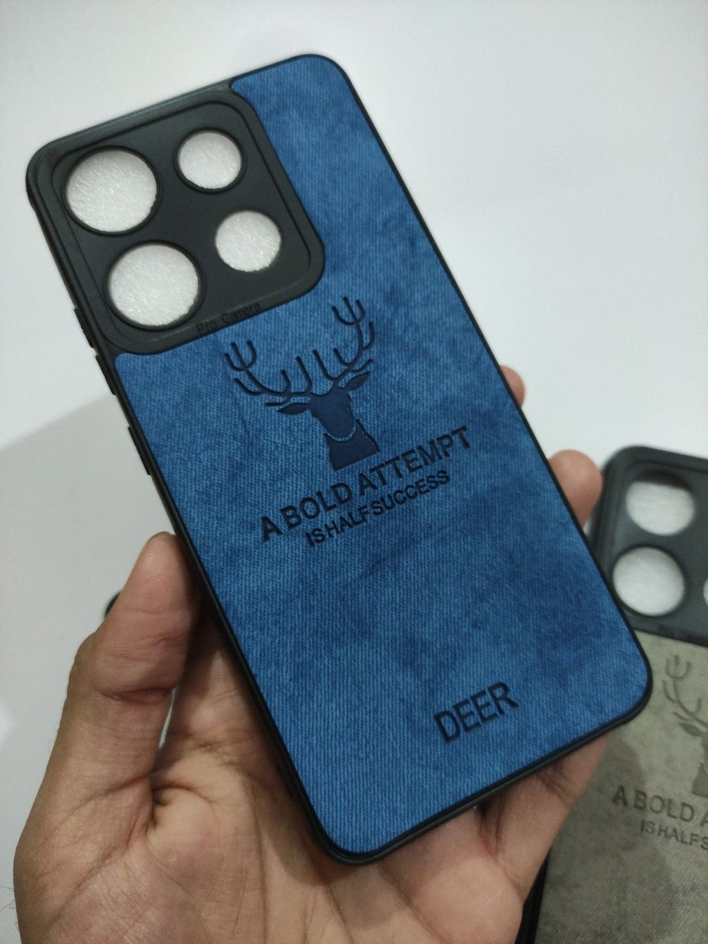 Infinix Smart 7 Soft Silicone Deer Fabric Back Cover
