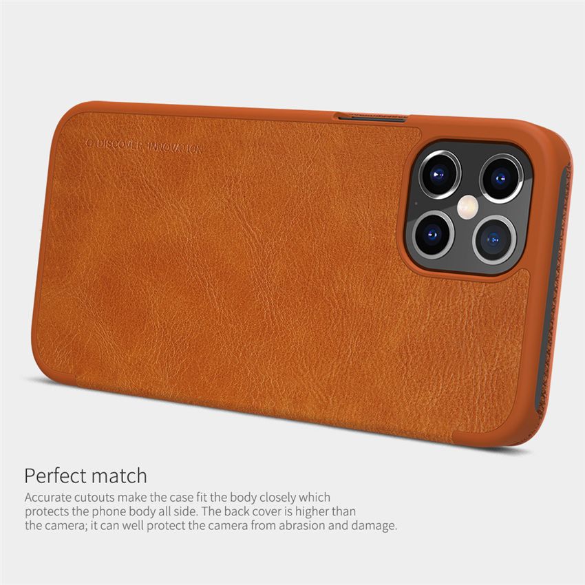iPhone 12 Pro Max Nillkin QIN Leather Card Wallet Flip Case 100% Official