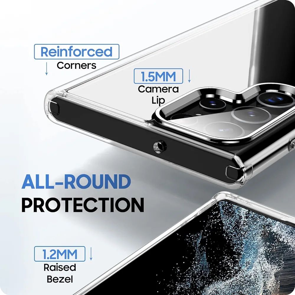 Samsung Galaxy S22 Ultra Soft TPU Clear Corner Protection Back Cover