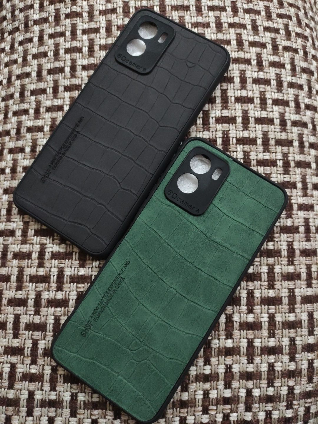 Vivo Y15S Soft Silicone Leather Tecture Design Back Cover