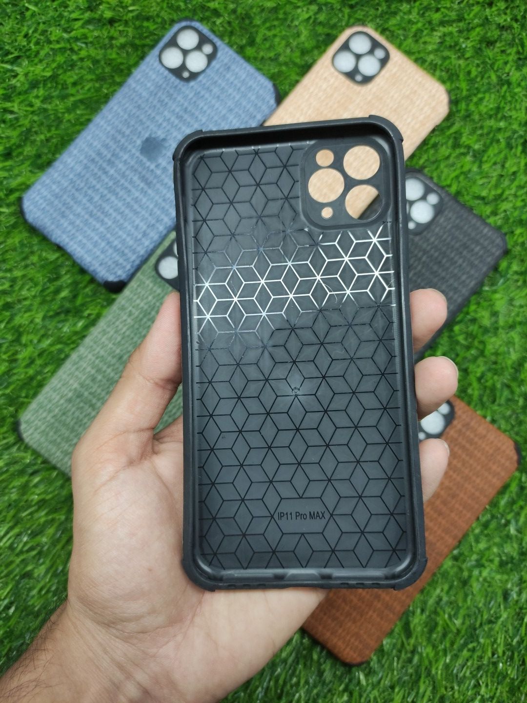 iPhone 11 Pro Max Soft Silicone Tecture Design Back Cover