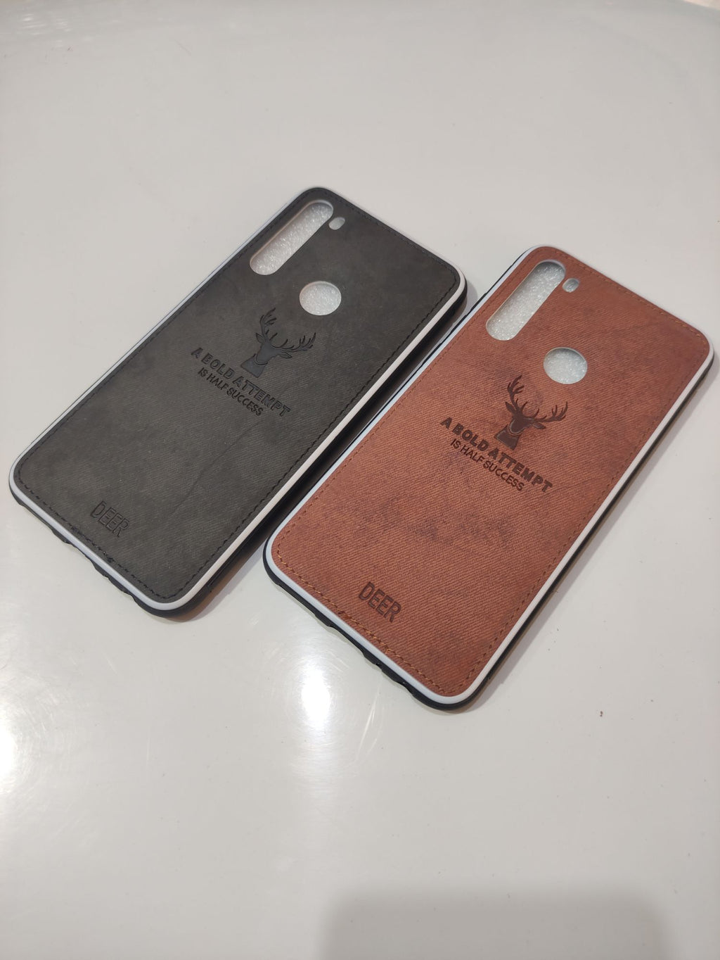 Redmi Note 8 Soft Silicone Deer Fabrics Cloth Back Cover