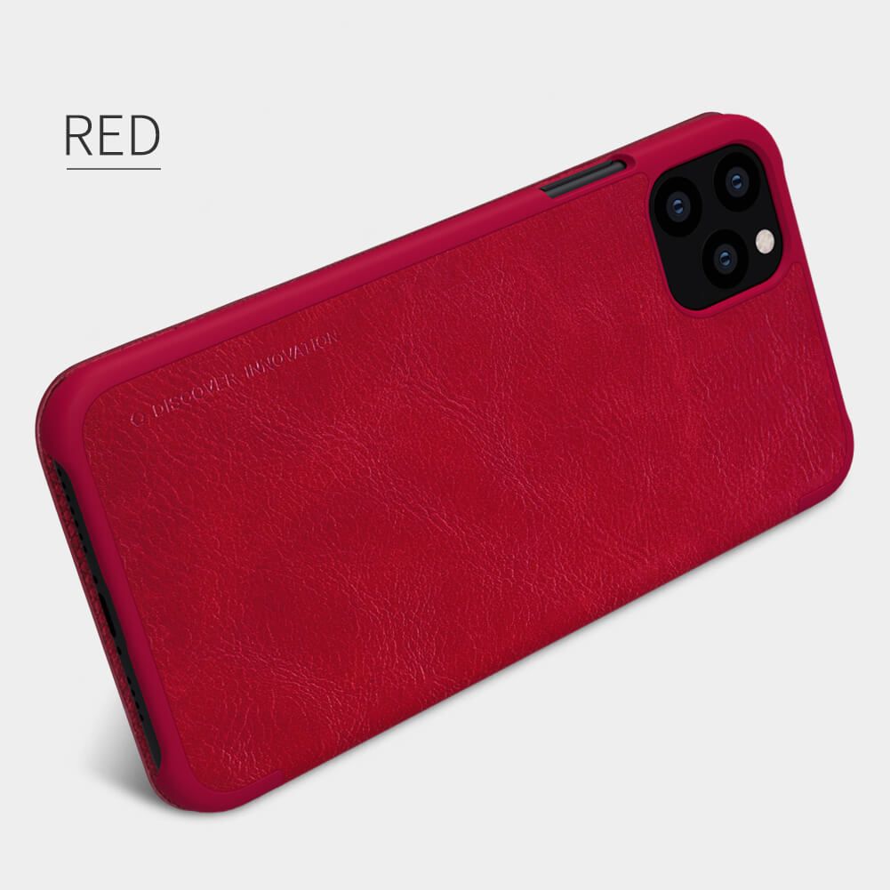 iPhone 11 Pro Max 6.5 Nillkin Qin Series Leather Book Flip Case with Card Holder Space inside