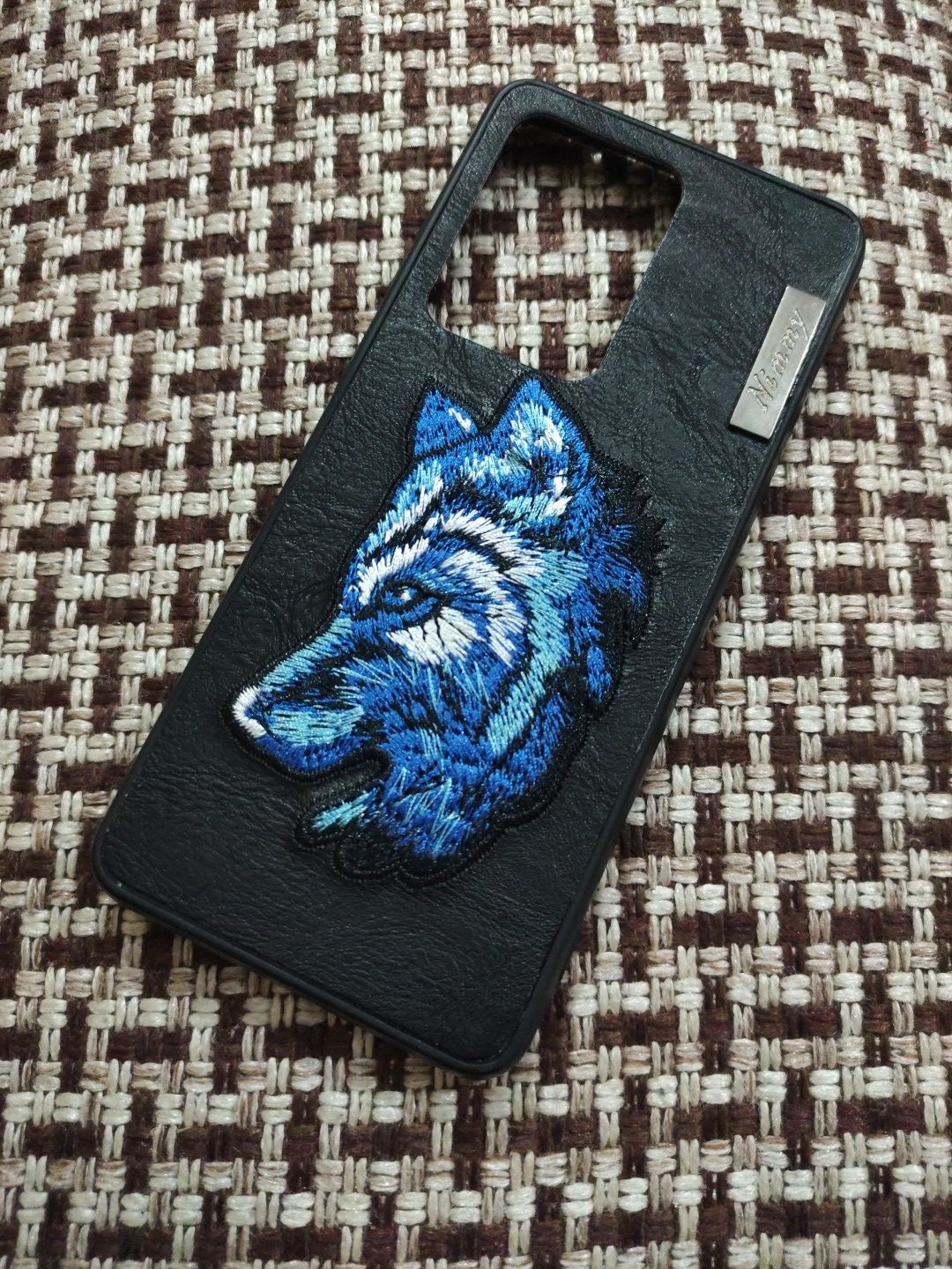 Samsung Galaxy S20 Ultra Nimmy Embroidery Wolf Leather back Cover