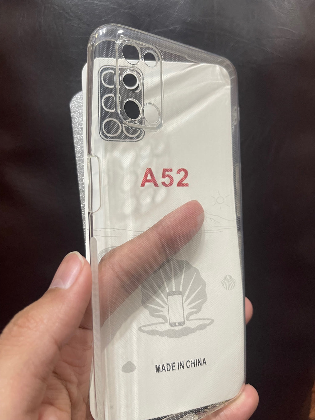 Oppo A52 cover hd transparent dust plug back slim case