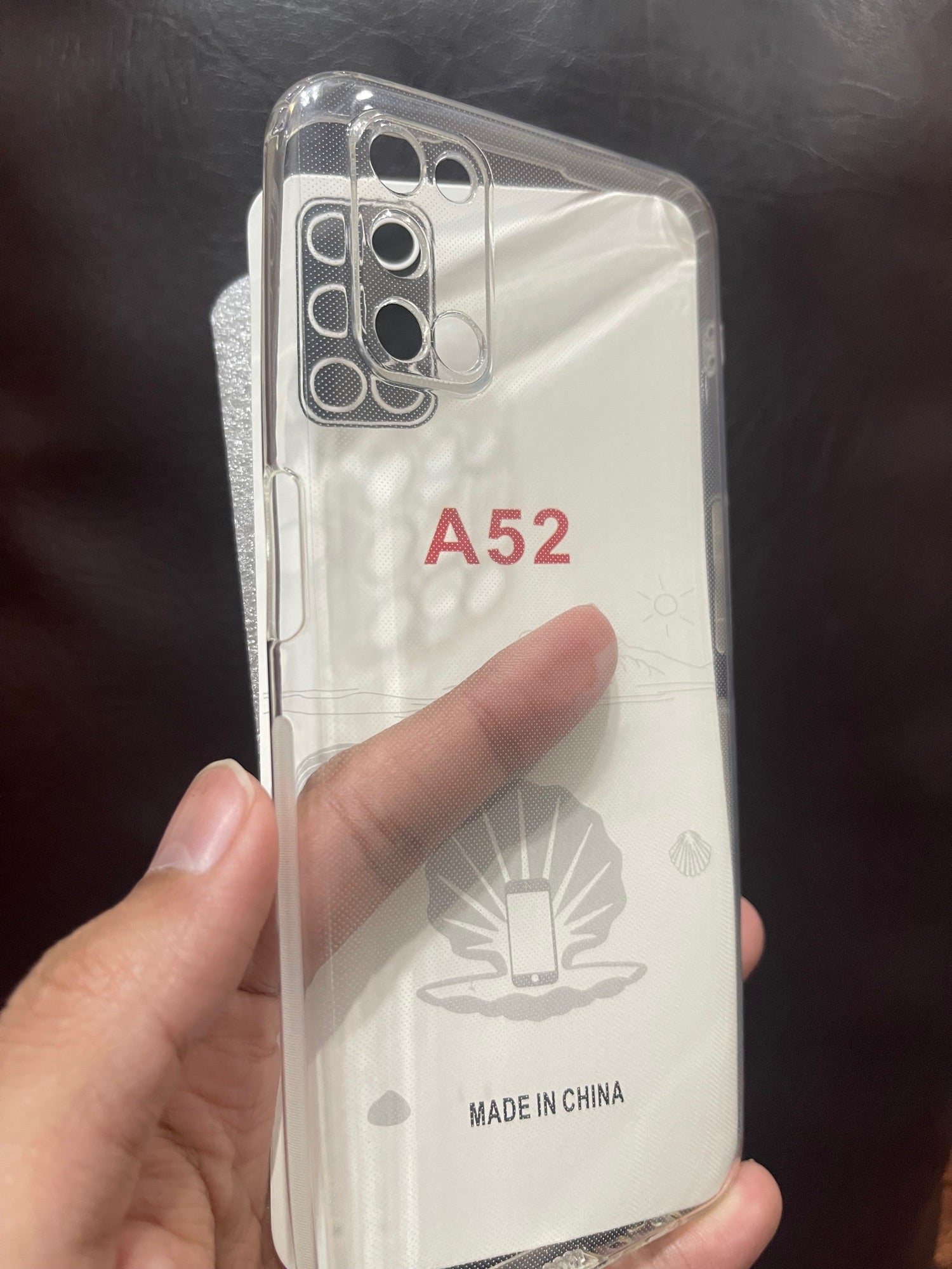 Oppo A52 cover hd transparent dust plug back slim case