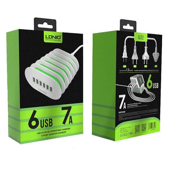 Charging Hub LDNIO 6in1 7A Auto ID Desktop Charger