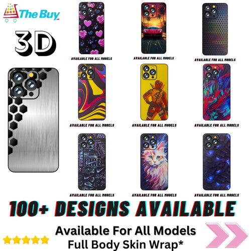 3D Full Body Skin Wrap for All Mobile Models Multiple Designs