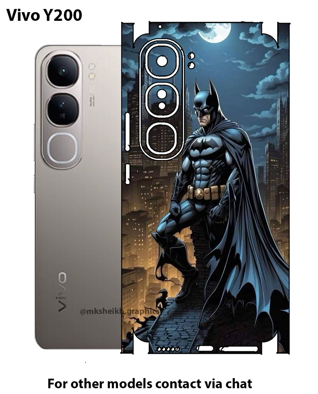 Vivo Y200 Batman Full Body Skin Wrap