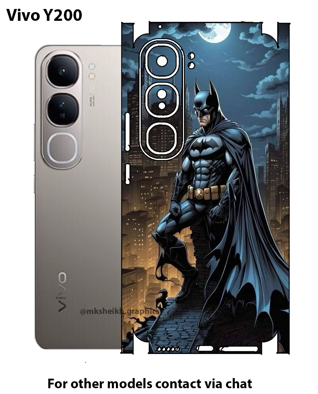 Vivo Y200 Batman Full Body Skin Wrap