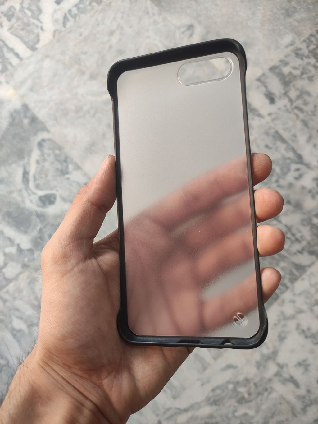Oppo A3s Transparent Matt Frameless Back Cover