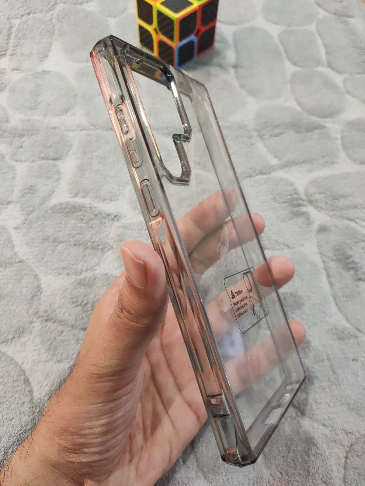 Samsung S23 Ultra Tech21 Evo Clear Dust Proof Net Shockproof Bumper Back Case
