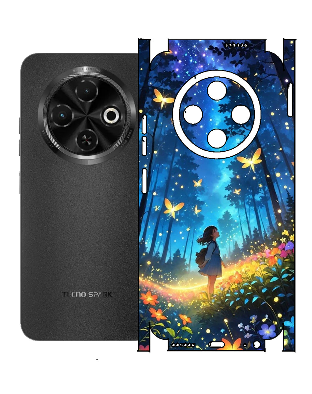 Tecno Spark 30c Print Back Full Body Skin Wrap