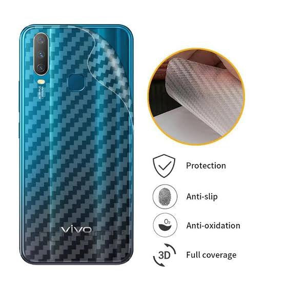 Vivo_Y17 Carbon Fiber 3D Pattern Transparent Back Sheet