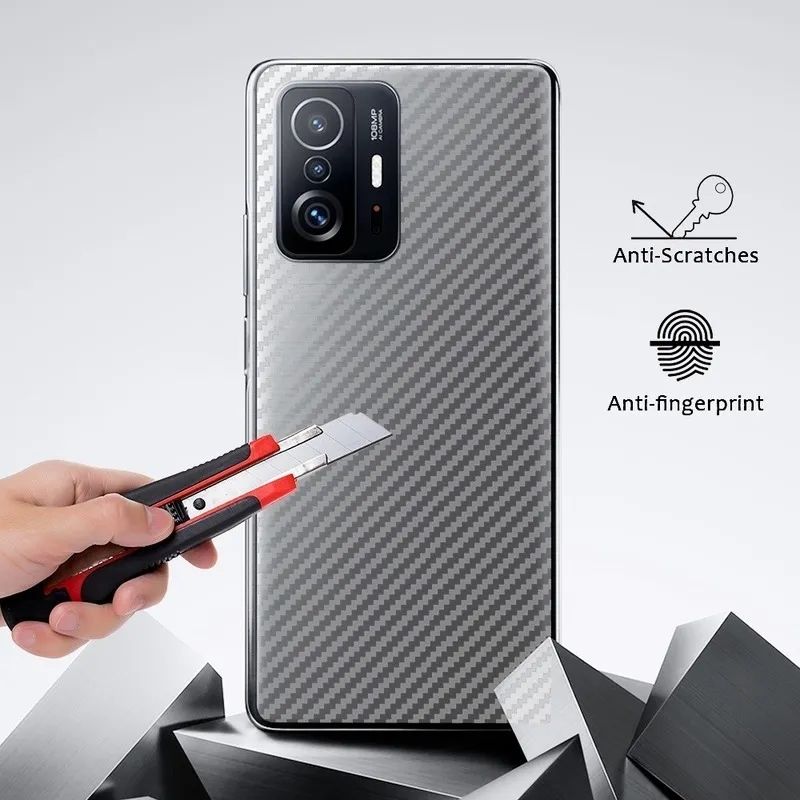 Infinix Note 10 Carbon Fiber Pattern Transparent Back Protective Sheet