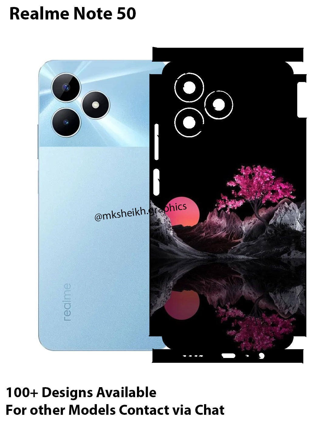 Realme Note 50 Print Back Full Body Skin Wrap