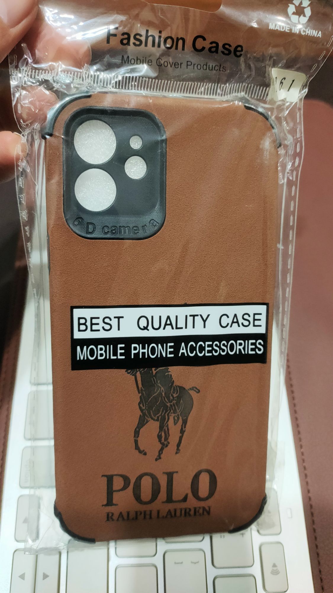 iPhone 12 6.1 Shockproof Camera Protection PU Leather Soft Back Cover