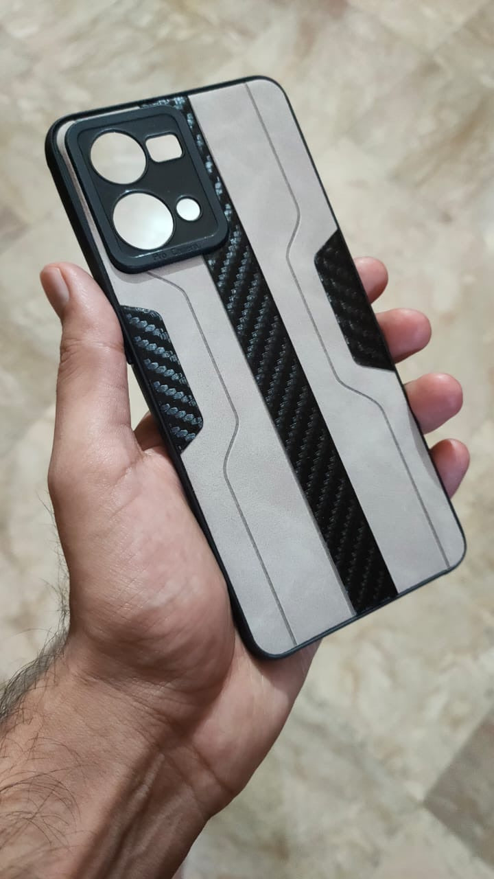 Oppo F21 Pro 4G Carbon Fiber Design PU Soft Back Cover