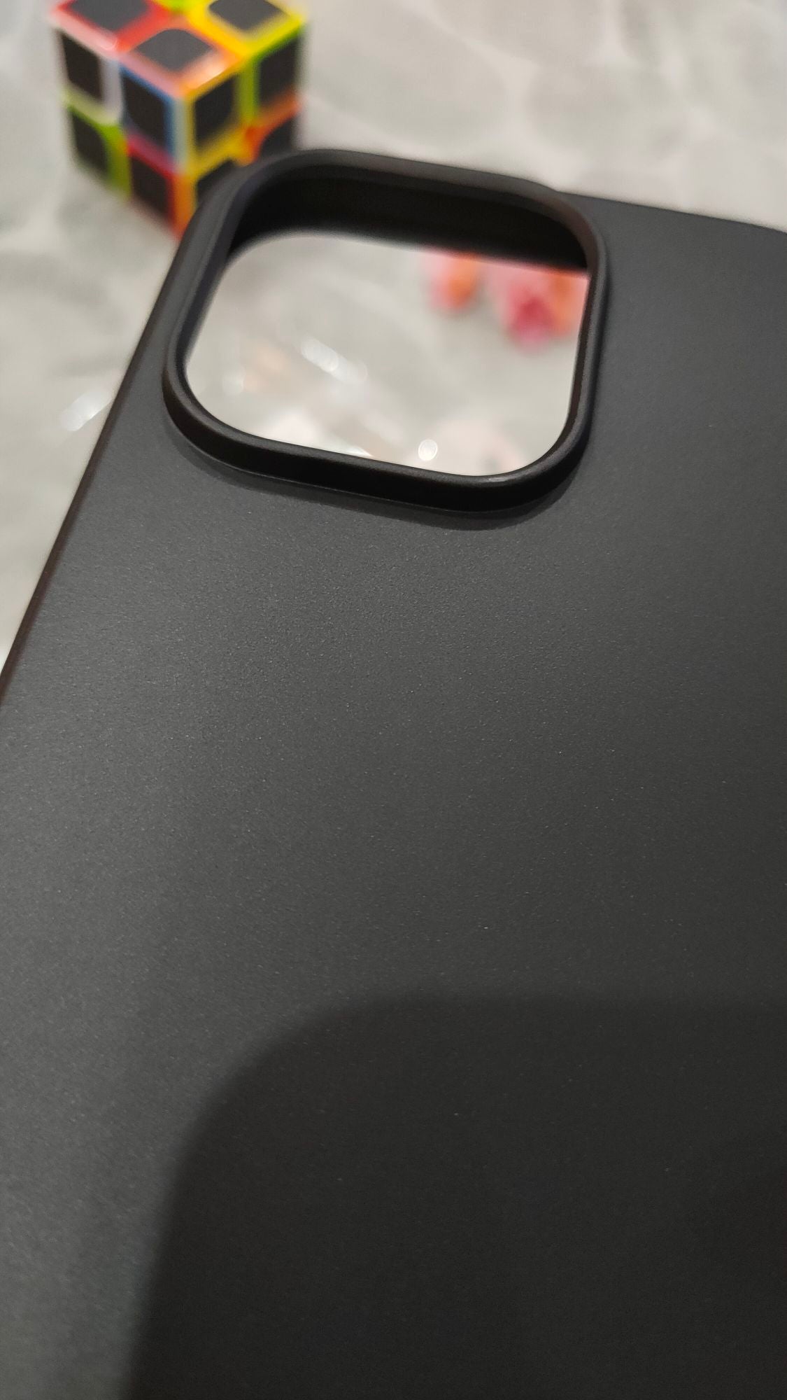 EOURO iPhone 15 Pro Matte Black Camera Protection Silicone Case