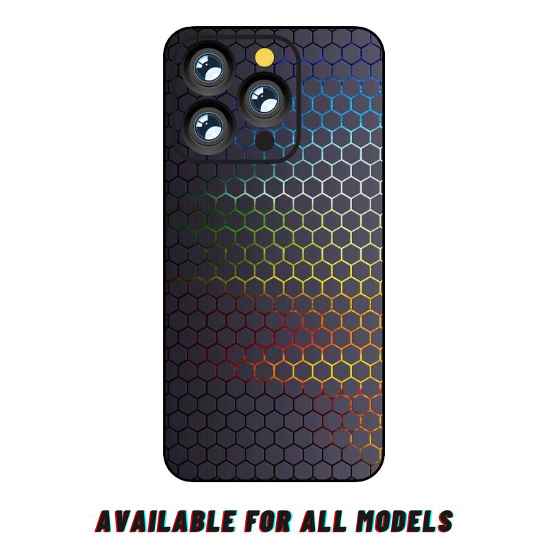 iPhone 16 Pro Max 3D Emboss Honeycomb Pattern Skin Wrap