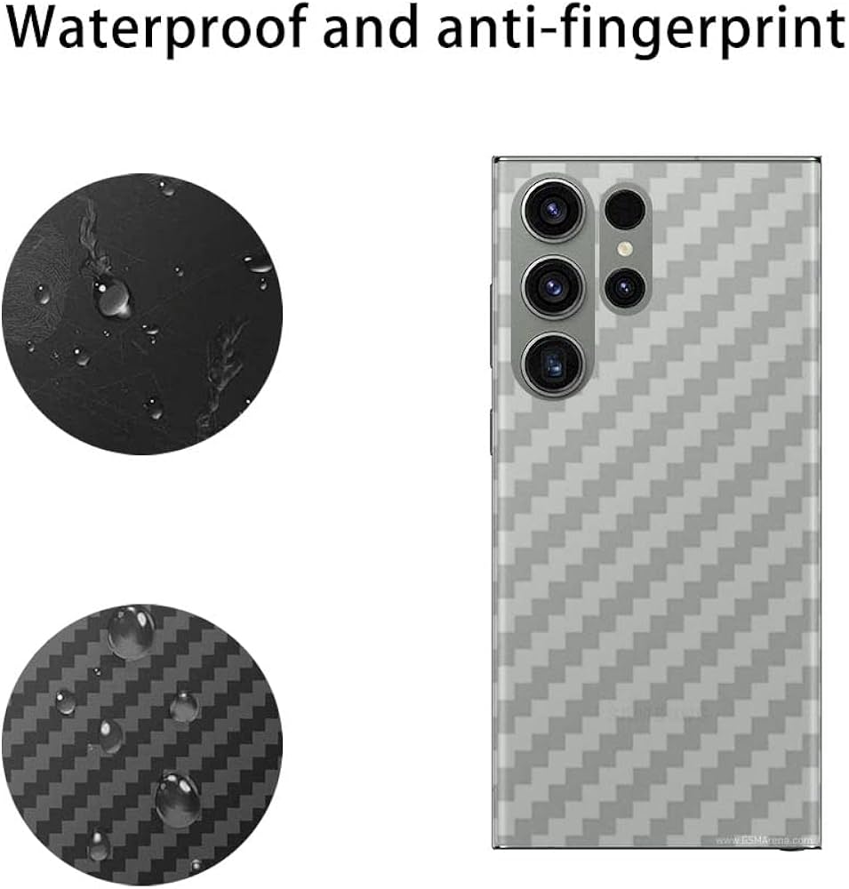 Samsung Galaxy S23 Ultra Carbon Fiber Back Sheet Full with Edges