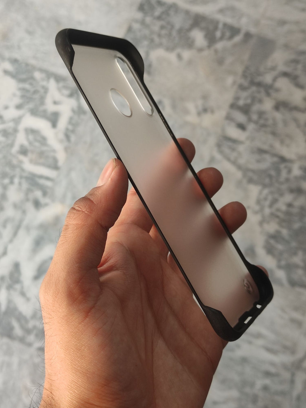 Infinix Hot 8 Transparent Matt Frameless Back Cover